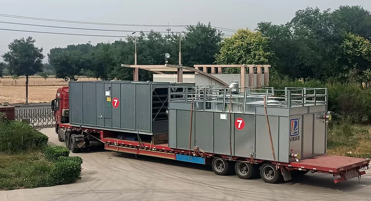 Loaded Unit Photographs Closed-Circuit Cooling Tower Ready for Dispatch Loaded Unit Photographs Closed-Circuit Cooling Tower Ready for Dispatch